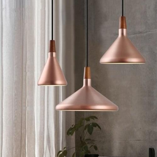 Modern Pendant Lights Nordic LED Lamp Copper Aluminum Hanglamp luminaire suspension living room kitchen fixture vintage light
