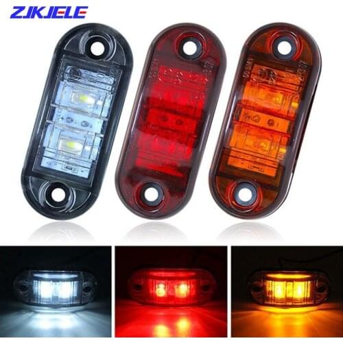 2pcs Led Side Marker Lights Waterproof Piranha Blinker LED for Trailer Trucks Caravan Side Clearance Signal Alarm Lamp Amber Red
