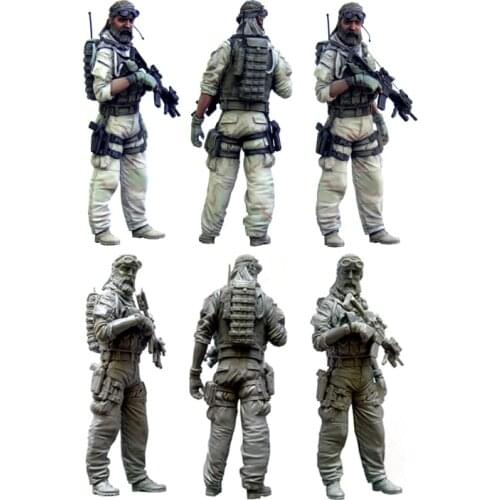 [tuskmodel] 1 35 scale resin model figures kit US special forces operators four