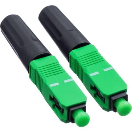 Fiber Optic Fast Connector FTTH SC APC single-mode fiber optic Quick connector 50PCS/100PCS/200PCS Free Shipping