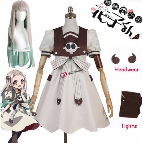 Anime Toilet Bound Jibaku Shounen Hanako kun Nene Yashiro Cosplay Costume Wig Women Dress for Halloween Party