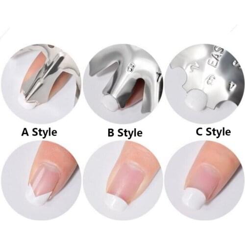 1PC Nail Art French Manicure Modeling Shaping Stainless Stamping Plates For Crystal Nail Making Art Tools