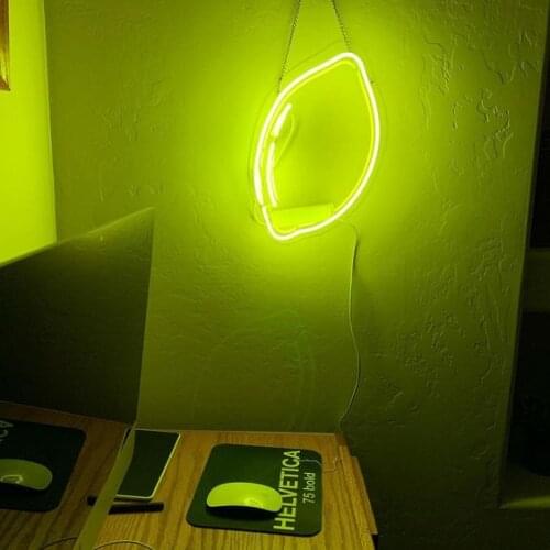 14“ Lemon Yellow Acrylic Custom Neon Light Lamp Sign Beer Bar Handmade Real Glass Decorate Home Wall Room Windows Tube Artwork