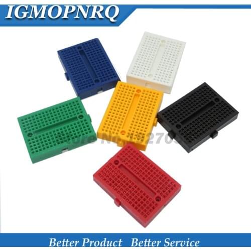 5PCS SYB-170 yellow white black bule green red Solderless Prototype Breadboard 170 Tie-points PCB Test Board