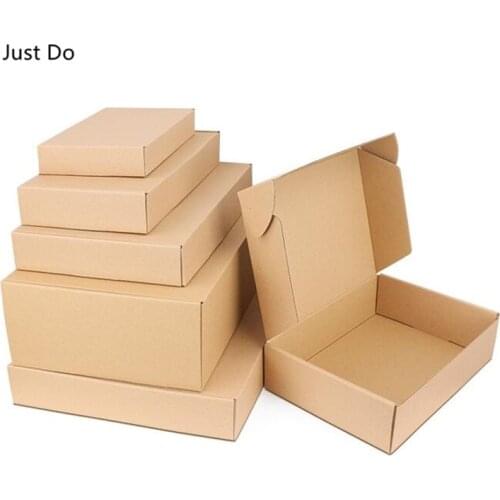 20*3cm 100pcs Brown Corrugated Cardboard Postal Mail Packaging Carton Big Mailing mailer boxes Shipping Box