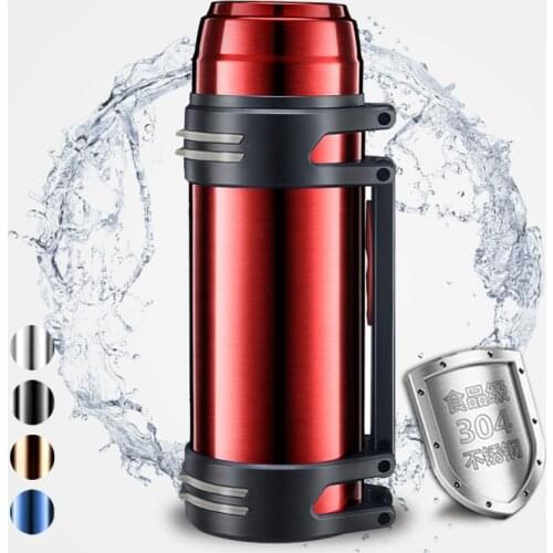 2L/3L Large Capacity Double Wall Stainless Steel Thermos Vacuum Insulated Cup Bottle For Water Drinkware Outdoor Sports Flask
