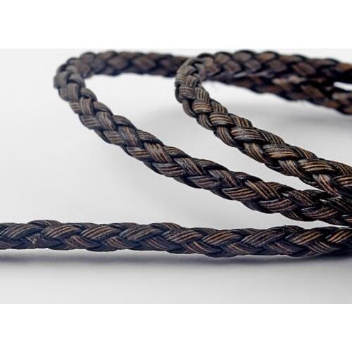 5meter Braided Weaved PU Round Leather Cord For Necklace Bracelet&Bangle Jewelry Making Findings Material Rope
