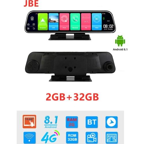 12 Inch Car DVR Rearview Mirror 4G Android 8.1 Dash Cam GPS Navigation ADAS FHD 1080P Auto Video Recorder Camera WiFi Dashcam
