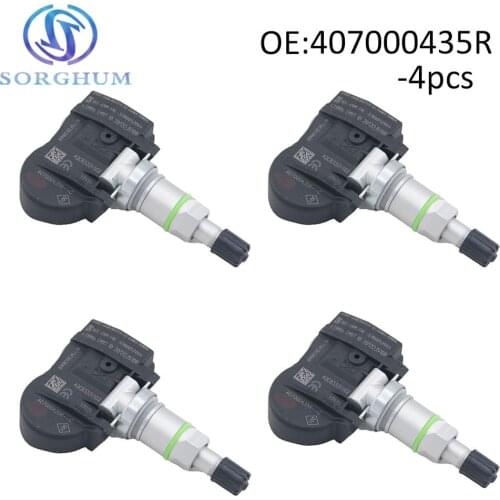 4pcs 407000435R TPMS Tire Pressure Sensor For Renault Megane Laguna Fluence Latitude 433MHZ 40700-0435R, S180052064Z
