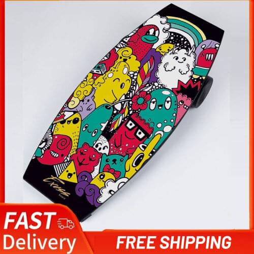 Wooden Balance Board Training Equipment for Balance Stability and Fitness Yoga Snowboard Skateboarding Training Workout Guide