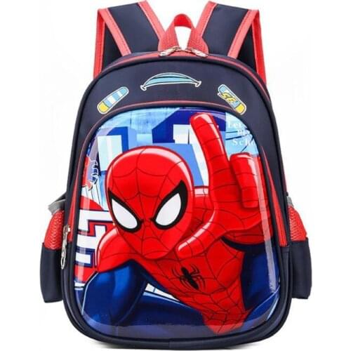 Disney Children spiderman Backpacks Super heroes School Bag 3D Baby Boys Backpack Kids Children Cartoon School Bags