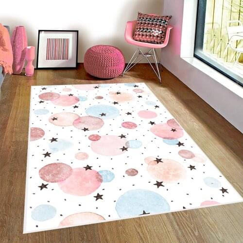 Bicycle Flower Nostalgia Birds pattern Kids Room Rug Play Mats Rug Crawling Mat