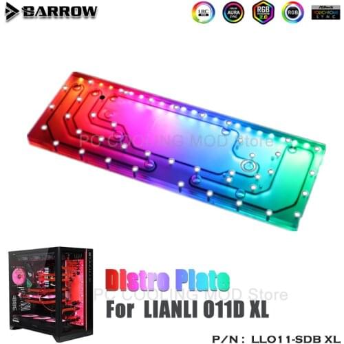 Barrow Distro plate for Lianli O11D XL Dynamic Chassis, Waterway Board Deflector Water Cooling 12V/5V MB SYNC LLO11-SDB XL