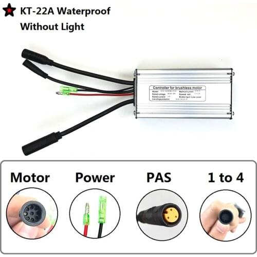 Electric Bicycle Brushless Controller 36V/48V 350 750W Brushless DC Motor 1 to 4 Cable Throttle E-Brake LCD Display Control
