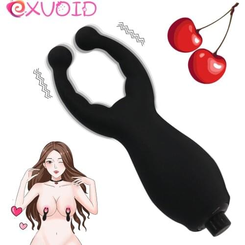 EXVOID Penis Clip Vibrator Sex Toys For Women Breast Nipple Clamp Massager Silicone G-spot Vibrator Vagina Clitoris Stimulation