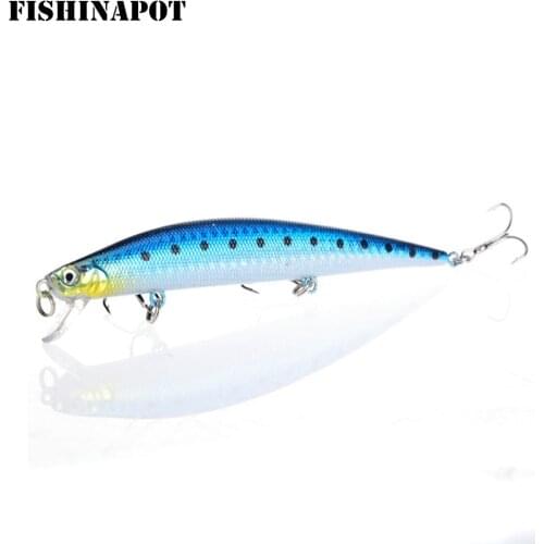 FISHINAPOT 1PCS New Minnow 12.5g/12.5cm Fishing Lure Wobblers Hard Artificial Crankbait Plastic Baits Pesca Isca Fishing Tackle