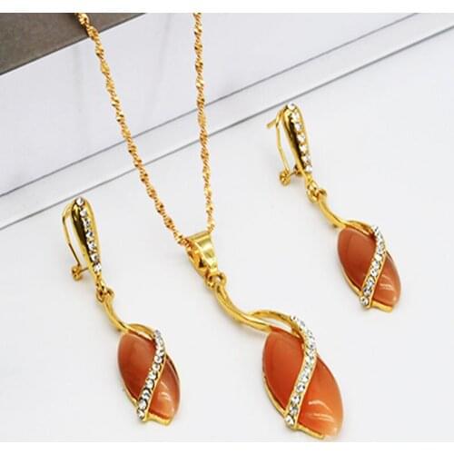 Ethiopian Ladies Wedding Jewellery Bridal Earring Sets Necklaces Dubai African Gold 24K Jewelry For Women 2020 Luxury Brands Set