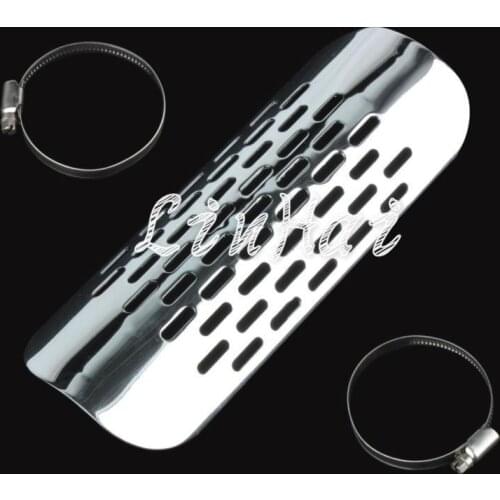Motorcycle Exhaust Muffler Pipe Cover Chrome Heat Shield Heel Guard Fit For Kawasaki Cruiser