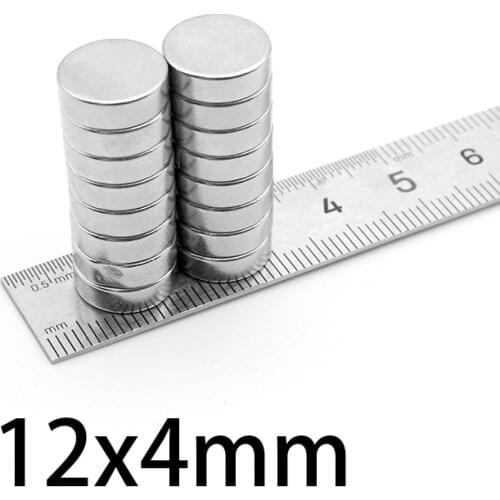 10-100PCS 12x4mm N35 Round Powerful Magnetic Magnets Neodymium Magnet 12mmx4mm Permanent NdFeB Magnets Strong 12*4mm