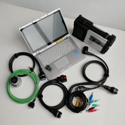 MB star C5 SD compact C5 for Ben-z car and truck diagnosis cables and interface with latest software in 480GB SSD Used CF-Ax2 I5