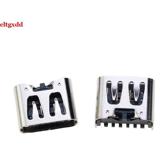 Micro USB 6-pin C-type female connector USB3.1 Mobile phone mini USB jack connector Charging socket