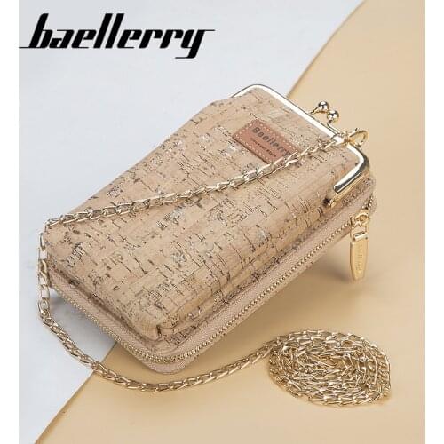 Mobile Phone Bag Female Capacity Messenger Bag Fashion Wood Grain Multi-Card Ladies Wallet Shoulder Bag Coin Purses little bag