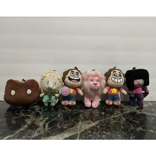 Set of 6 Officially Steven Universe Plush Clip Ons Series 1 Completed New