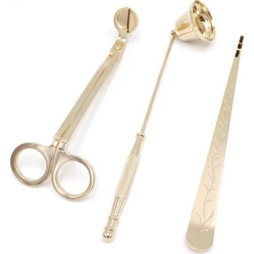 Candle Accessory Set Candle Wick Trimmer Cutter Snuffer 3Pcs/set for Candles Lover 4 Colos to Choose SN726