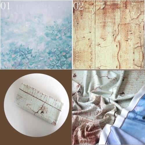 Pastel Blue Watercolor Floral Photography Backdrop Grunge Flower Background Free Wrinkle Double Side Washable Backdrop Props