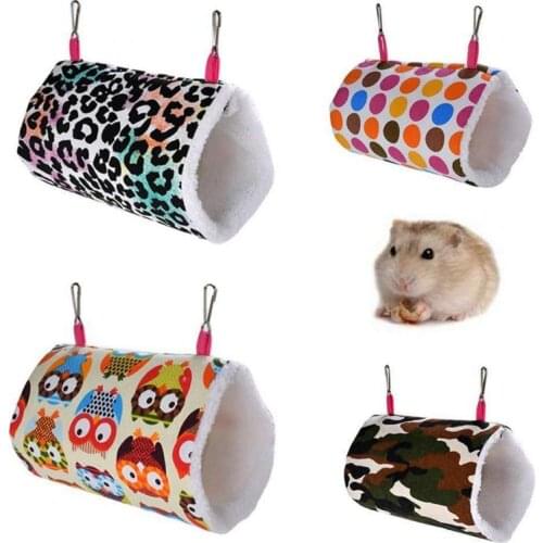 Hamster Hanging House Hammock Cage Sleeping Nest Pet Bed Rat Hamster Toys Cage Swing Pet Small Animals Birds Tunnel Hammock