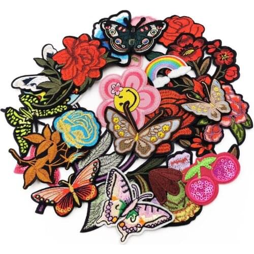 Multiple Collocations Embroidered Colored Patch Clothes Sticker Bag Sew Iron On Applique DIY Apparel Sewing Clothing Accessories