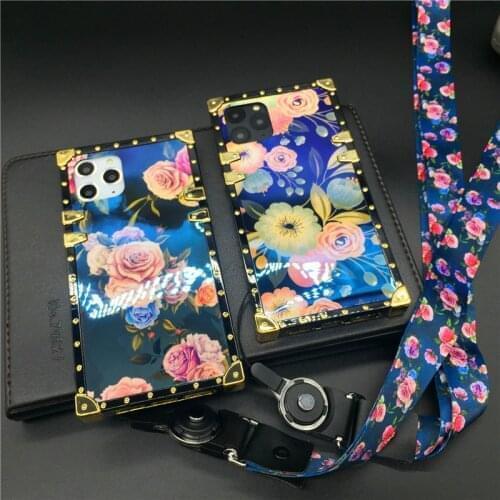 Luxury Bling Glitter Cover Flower Phone Cases Soft Vintage Square Case for Motorola Moto G Power 2021 G Stylus G Play One 5G Ace