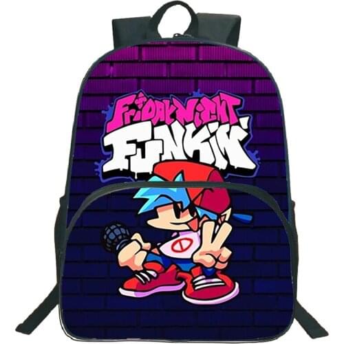 Students Friday Night Funkin School Backpack for Girls Boys Teens Cartoon Schoolbags Kids Anime Knapsack Unisex Travel Bagpacks