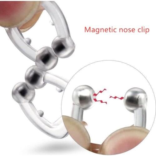 Silicone Magnetic Anti Snore Stop Snoring Nose Clip Sleep Tray Sleeping Aid Apnea Guard Night Device with Case