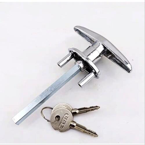 Garage Door Opener T Lock Handle with 2/3/4 keys Secure For Caravans & Trailers