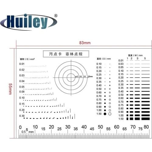 Gauge Point Gauge Transparent Film Stain Card Comparison Card Stain Crack Contrast PET Dot Line Surface Quality Inspection