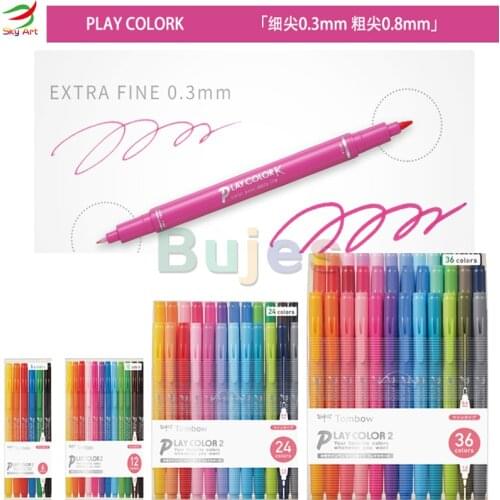Tombow WS series set,WS-PK,WS-TP,WS-BH,WS-PD,Watercolor pen fluorescent pen dot pen painting marker set,Art supplies