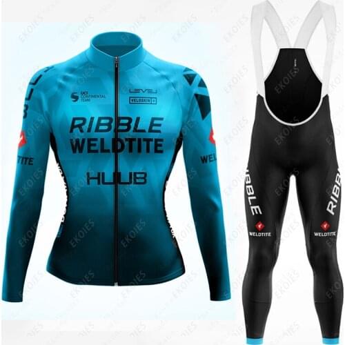 HUUB 2021 Bicycle Team Women Long Sleeve Cycling Jersey Set Autumn MTB Bike Cycling Clothing Maillot Ciclismo Hombre Spring Suit