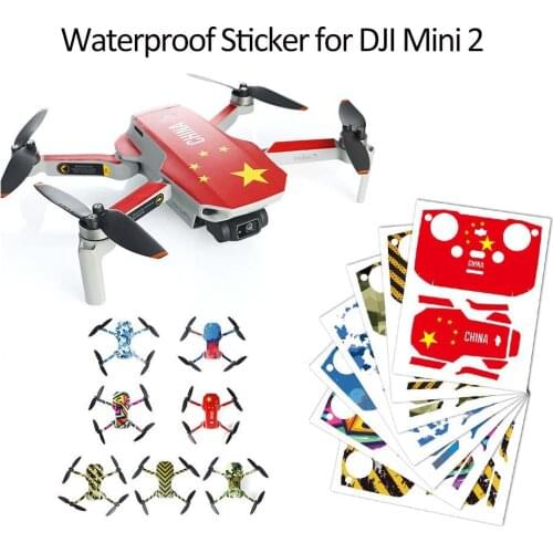 Waterproof PVC Stickers for DJI Mavic Mini 2 Drone Body Skin Protective Arm Remote Control Sticker Protector Accessories