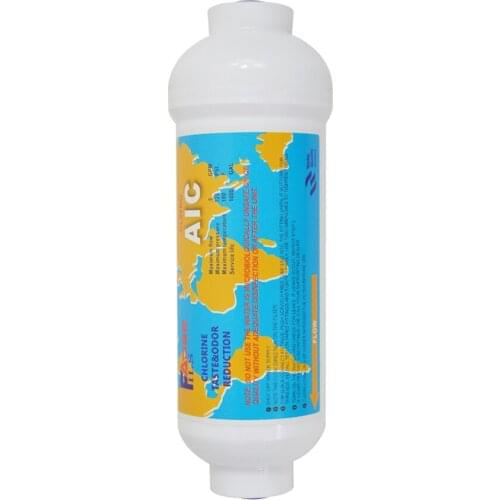 6" L x 2" OD Inline gac coconut carbon filter for RO System ,refrigerators ,icemaker,coffee maker,beverage equipment etc