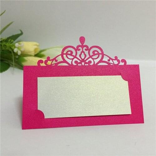Laser Cut Pearl Paper Wedding Decoration Place Cards Bride and Groom Seat Cards Table Cards Wedding Invitations