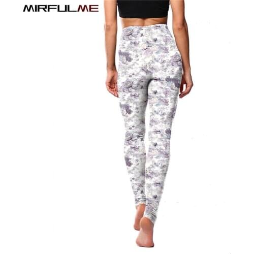 Women Yoga Pants Female Flower Print Sport Leggings Elastic Workout Leggins Quick Dry Capris Running Trousers Gym Fitness Tights