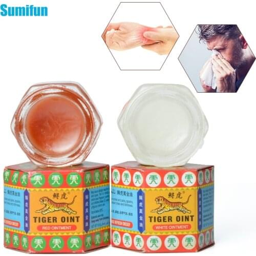 100% Original Red/White Tiger Balm Ointment Thailand Painkiller Ointment Essential Oil Muscle Pain Relief Ointment Soothe Itch