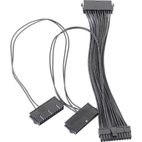 18AWG 30CM ATX 24Pin 3 PSU Cable Power Supply Sync Starter Extender Motherboard Adapter Riser For ETH BTC Miner Mining