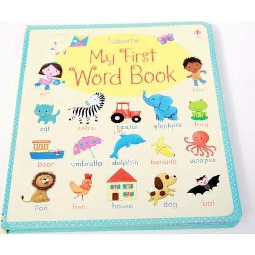 20 pages 23*26cm, 2-8 years old Free Shipping! famous board book, the first English dictionary for baby, My first word book