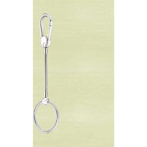 2021 Nuevo Llavero Redondo De Circonita De Anillo Doble 1: 1 De Plata De Ley S925 De Alta Calidad, Exquisito, Elegante Y Simple