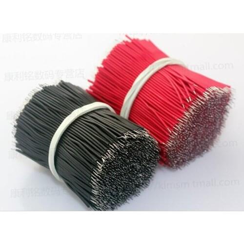 400pcs Motherboard Breadboard Jumper Cable 24AWG Black And Red Electronic Wires Tinned 6cm Electronic Components Accessories