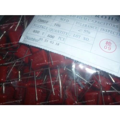 500 PCS CBB21 105J450V