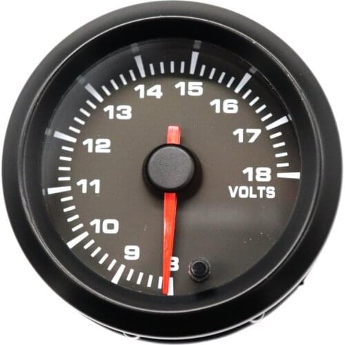 Car Racing Modified Voltmeter Gauge Meter Pointer Model 7 Color LED Backlight 8-18V Voltmeter 12V Car Volt Meters