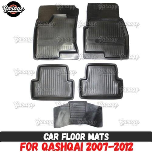 Car floor mats case for Nissan Qashqai 2007-2012 rubber 1 set / 4 pcs or 2 pcs accessories protect of carpet decoration